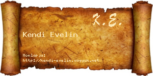 Kendi Evelin névjegykártya